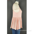 Ladie&#39;s grote ronde hals tan top